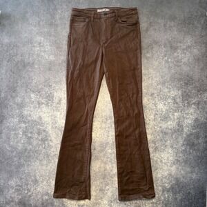 Joes Jeans The Hi Honey Womens 30 Brown Coated High Rise Flare Bootcut Pants